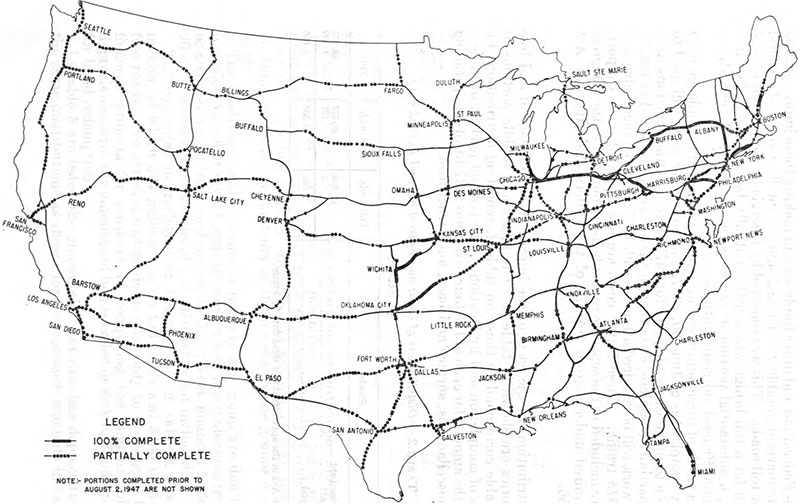 Establishment of the National System of Interstate Highways